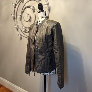 Selby grey faux leather jacket